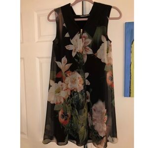 🔴SOLD🔴 Ted Baker black floral midi dress